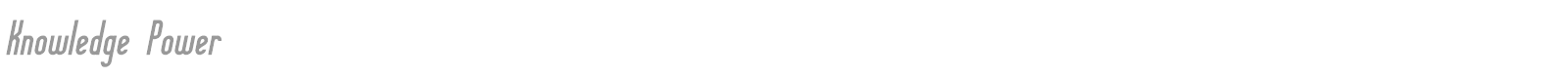 Knowledge Power font preview